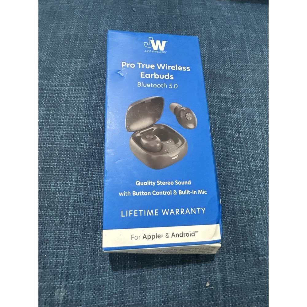 Just Wireless True Wireless Earbuds Bluetooth 5.0 w/Touch Control & Built-in-Mic